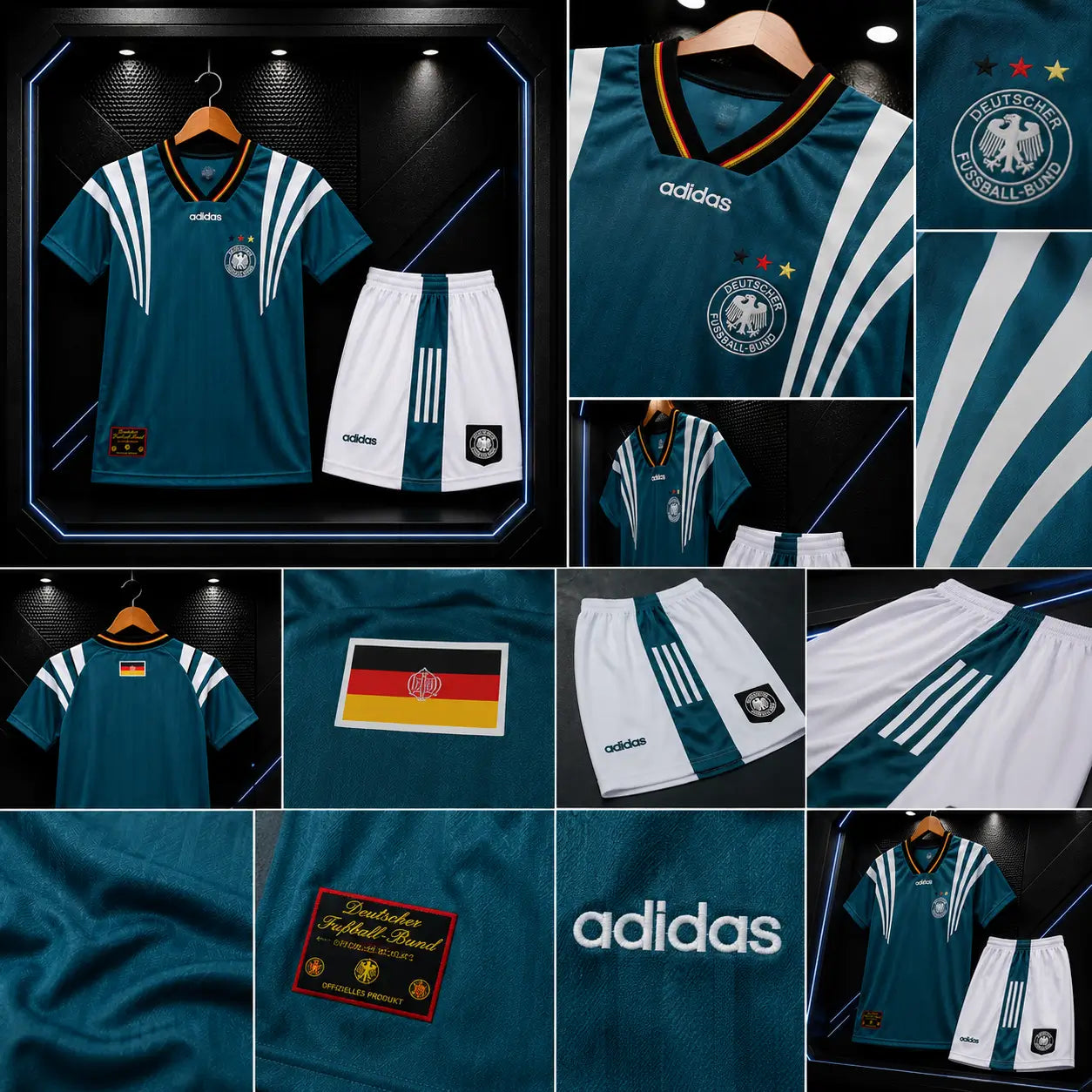 Kit Infantil Alemanha Away 96 Retro