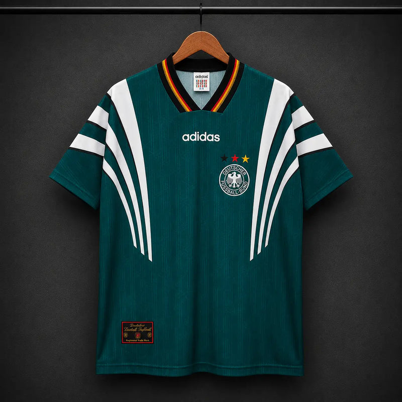 Germany 1996 Retro Away Jersey Teal Green Adidas Euro 96 Classic