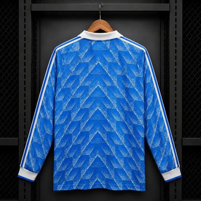 Germany Home Retro Long Sleeve Jersey 1988
