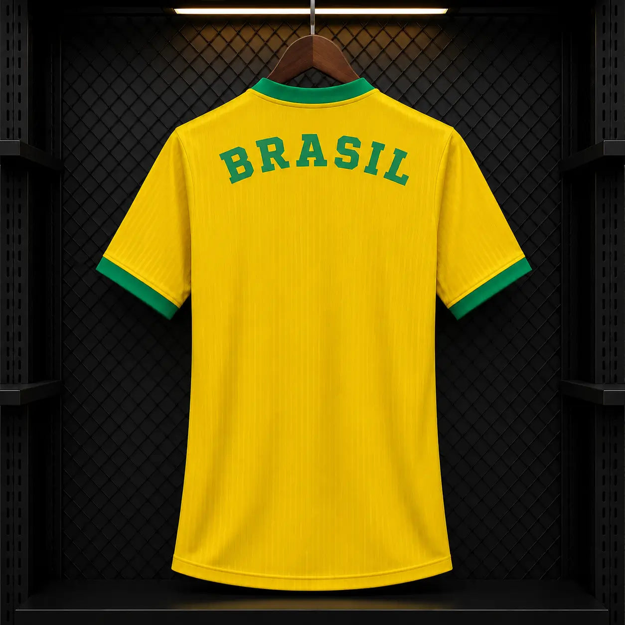 Maillot Brésil 2026 Domicile Jaune Canari Jacquard Rayures Verticales CBF Nike DRI-FIT 5 Étoiles Édition Joueur