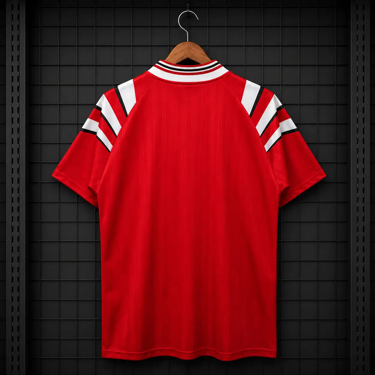 Maillot Turquie 1996 Rétro Domicile Rouge Rayures Verticales Blanches Noires Éventail Croissant Adidas Édition Classique