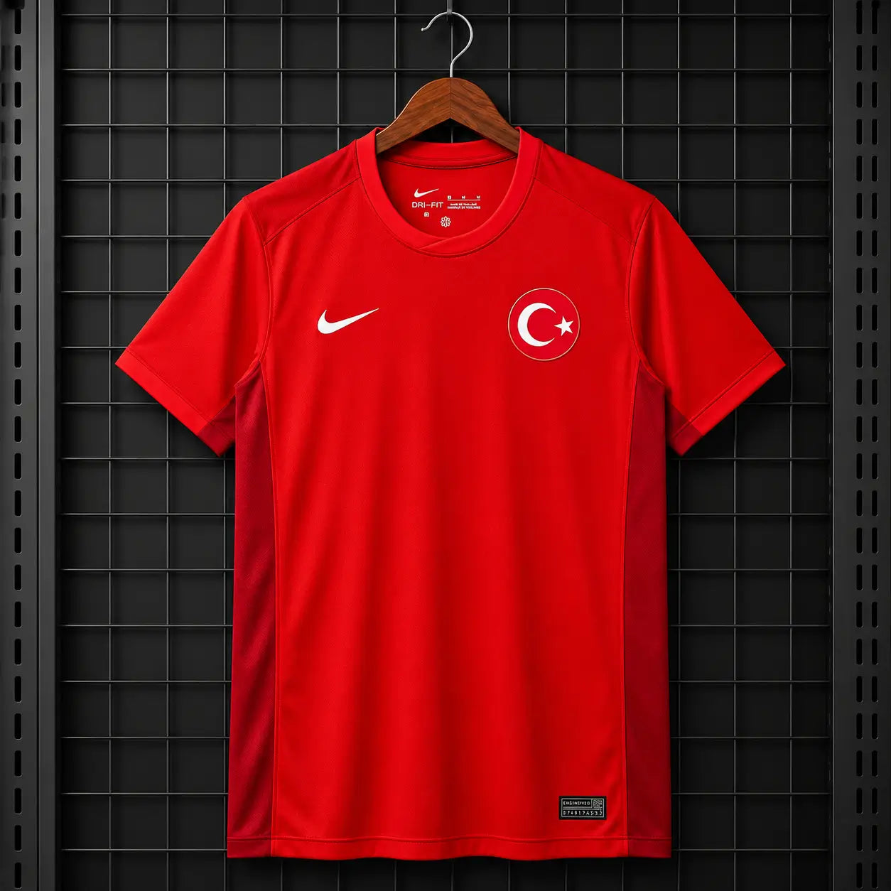 Maillot Turquie Domicile 2024 Rouge Panneaux Blancs Croissant de Lune Nike DRI-FIT Euro 2024 Édition Fan