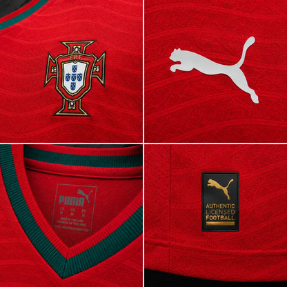 Camisola Portugal 2026 Principal Vermelha Ondas Jacquard ULTRAWEAVE FPF Puma Copa Mundo 2026 Player Version