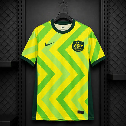 Camisola Austrália 25 - 26 Principal Amarela Zigzag Verde Lima Edição Adepto S Camisola comprar online