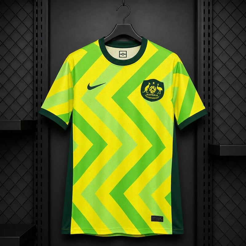 Camisola Austrália 25 - 26 Principal Amarela Zigzag Verde Lima Edição Adepto S Camisola comprar online
