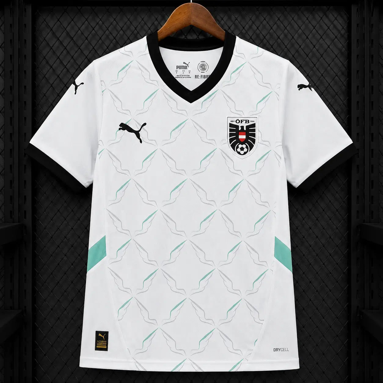 Camisola Áustria 2024 Alternativa Branca Losangos Jacquard Verde Menta DRYCELL RE:FIBRE Edição Adepto S Camisola comprar online
