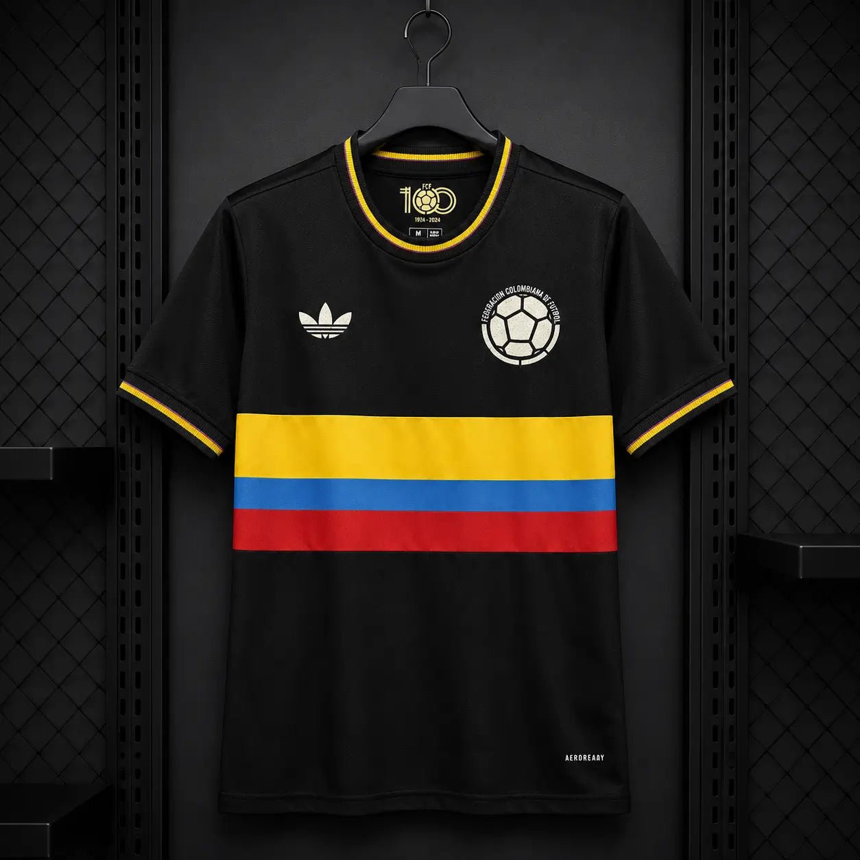 Camisola Colômbia 24 - 25 Edição Centenário FCF 100 Anos Preta Bandeira Adição Adepto S Camisola comprar online