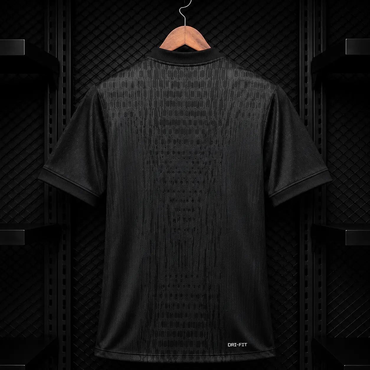 Camisola Guarda - Redes Holanda 25 - 26 Preta Jacquard Óvalos Riscas Prateadas KNVB Nike Dri - FIT Edição Jogador S Camisola comprar online