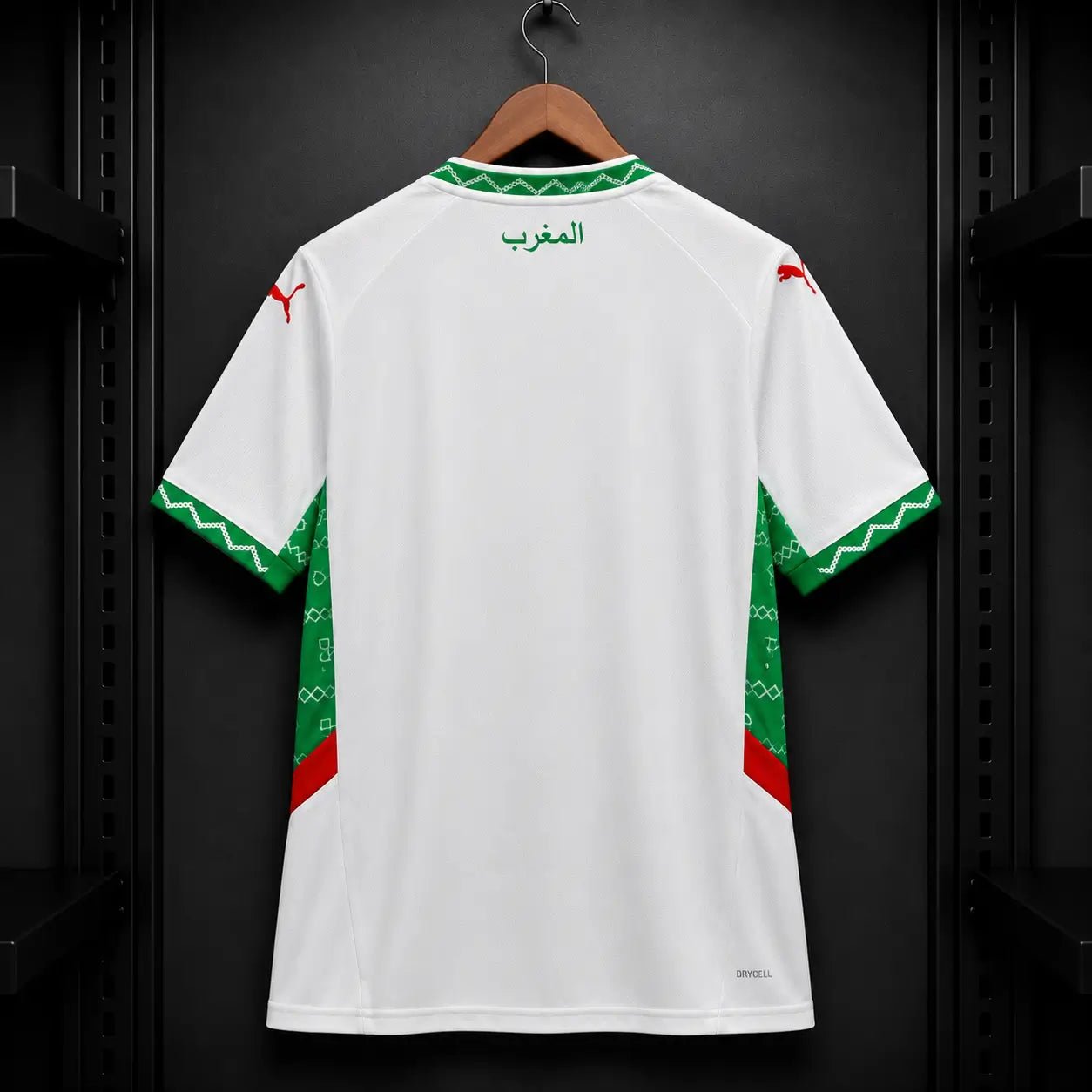 Camisola Marrocos 2025 Alternativa Branca Painéis Verdes Zellige Berbere FRMF Puma DRYCELL Edição Adepto S Camisola comprar online