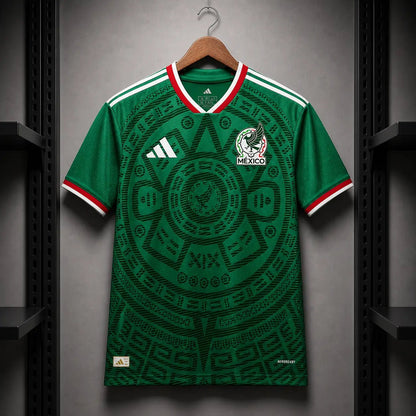Camisola México 2026 Principal Verde Calendário Asteca S Camisola comprar online