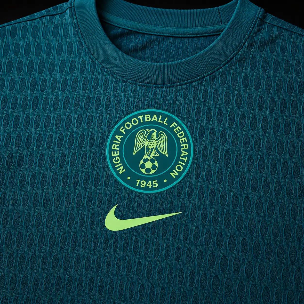 Camisola Nigéria 25 - 26 Verde Petróleo Escamas Jacquard Nike Dri - FIT Edição Jogador S Camisola comprar online