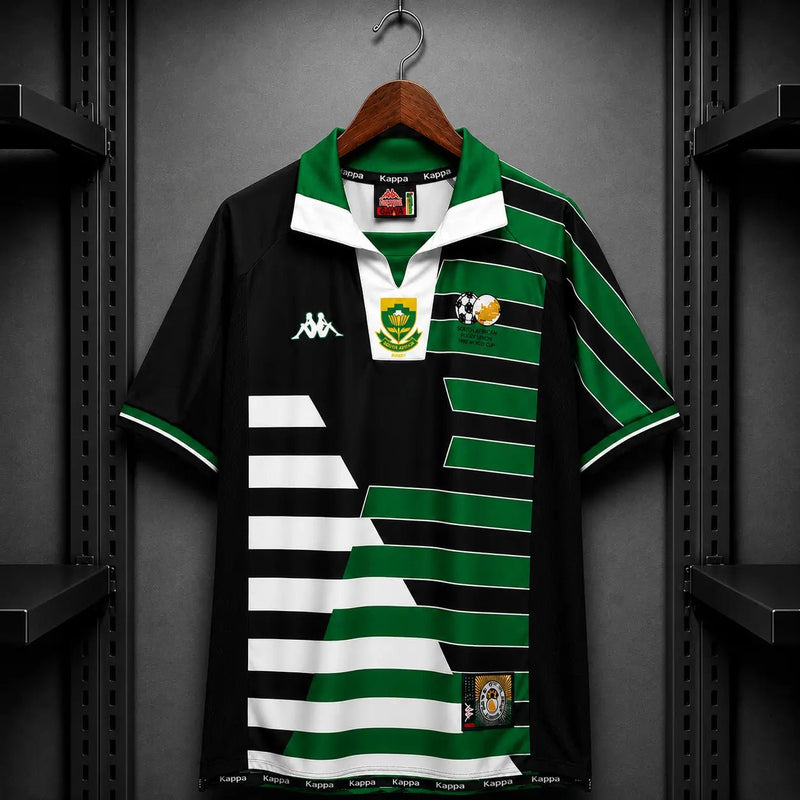 Camisola Rugby África do Sul 1995 Retro Alternativa Preta Riscas Verdes Brancas Kappa Springboks Copa Mundo S Camisola de Rugby comprar online