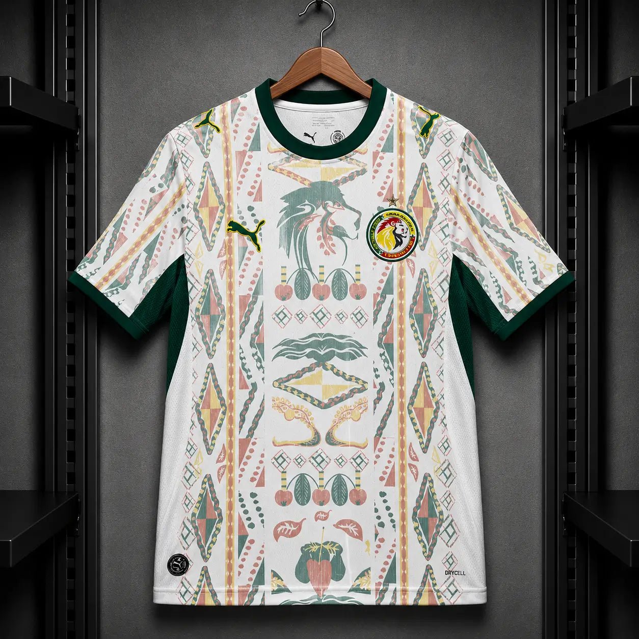 Camisola Senegal 25 - 26 Principal Branca Arte Senegalesa Leão Téranga Puma DRYCELL Edição Adepto S Camisola comprar online