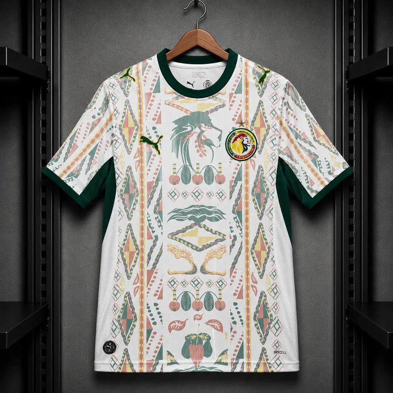 Camisola Senegal 25 - 26 Principal Branca Arte Senegalesa Leão Téranga Puma DRYCELL Edição Adepto S Camisola comprar online