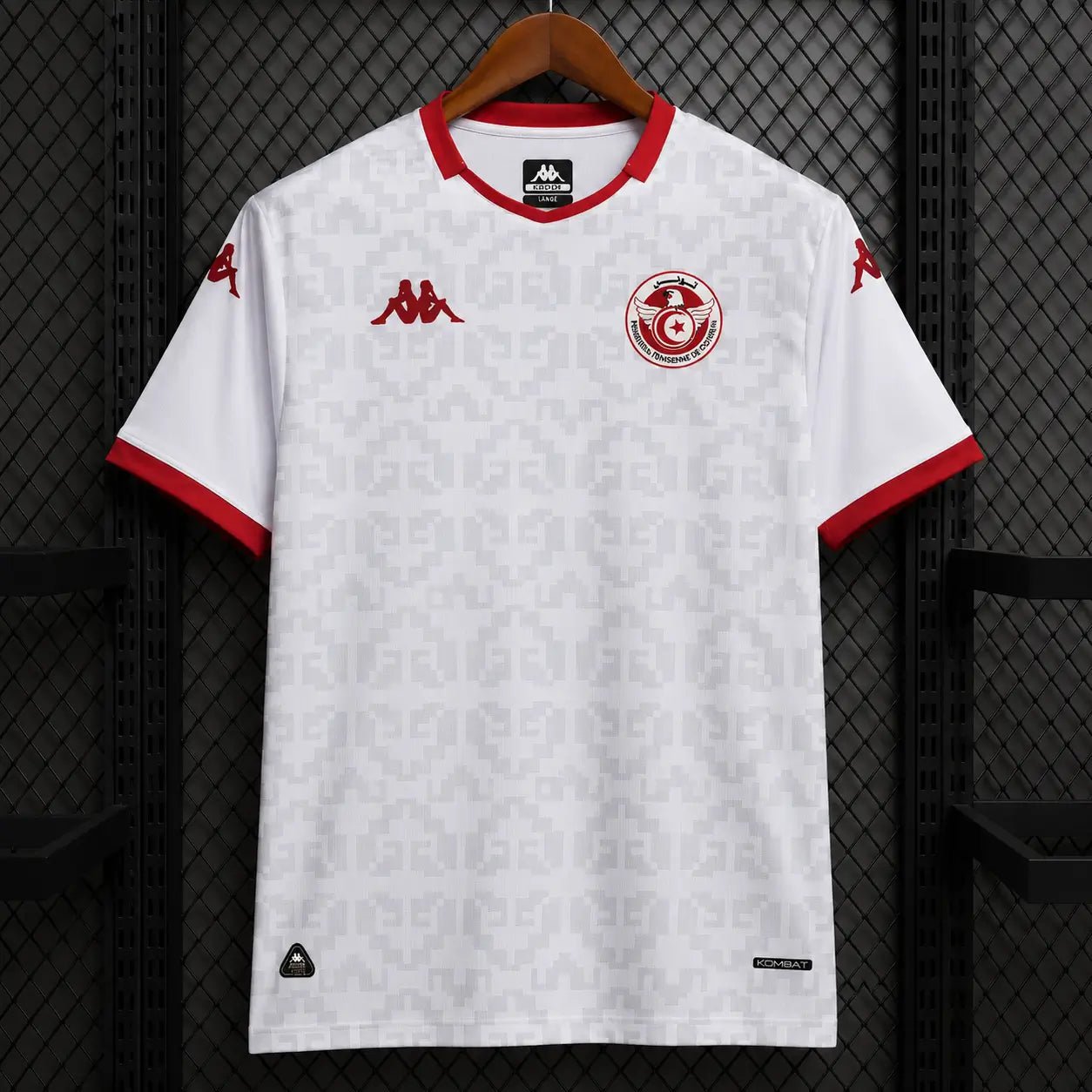 Camisola Tunísia 2026 Alternativa Branca Arabescos Jacquard KOMBAT Edição Adepto S Camisola comprar online
