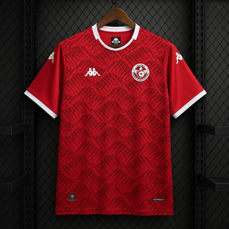 Camisola Tunísia 2026 Principal Vermelha Losangos Jacquard KOMBAT Edição Adepto S Camisola comprar online