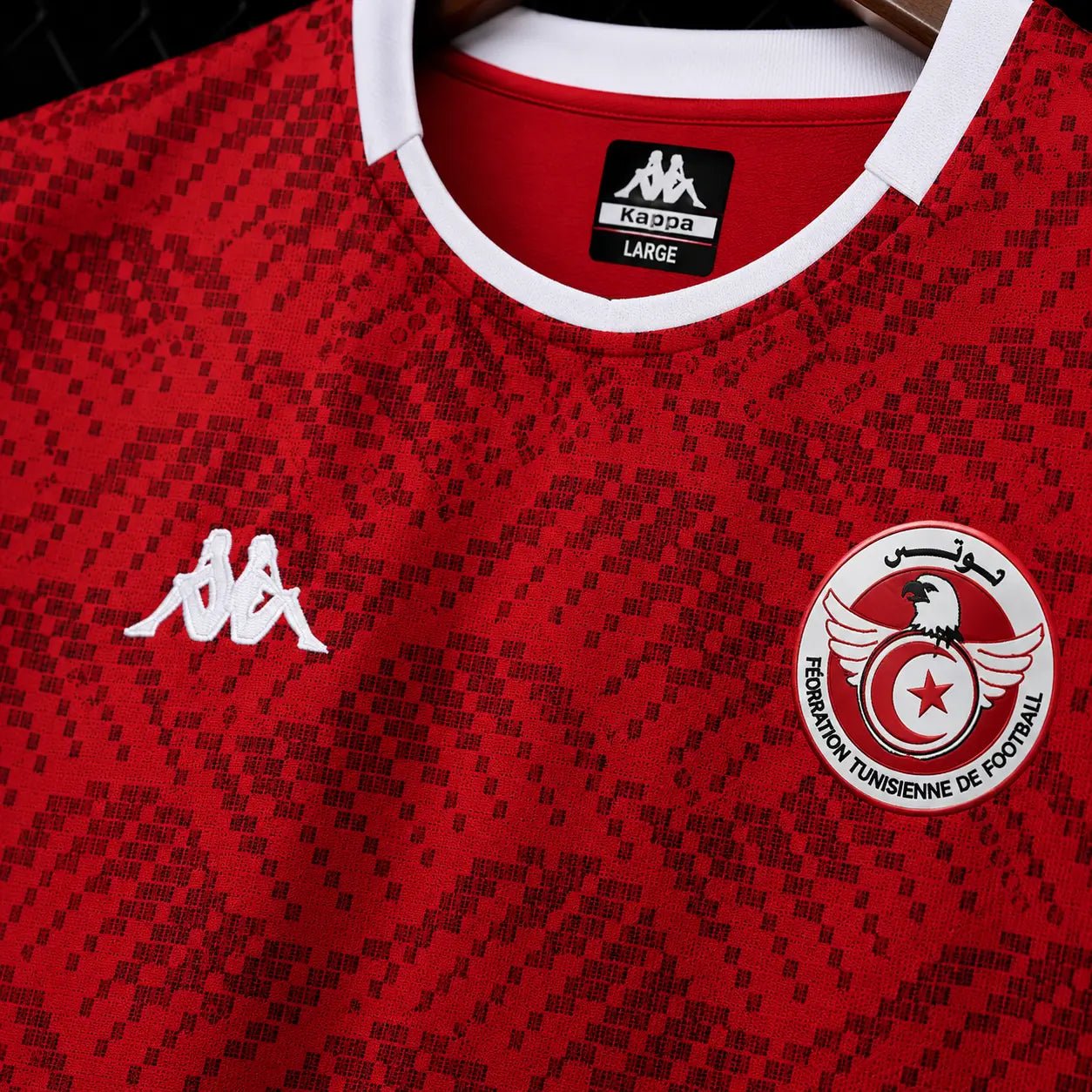 Camisola Tunísia 2026 Principal Vermelha Losangos Jacquard KOMBAT Edição Adepto S Camisola comprar online