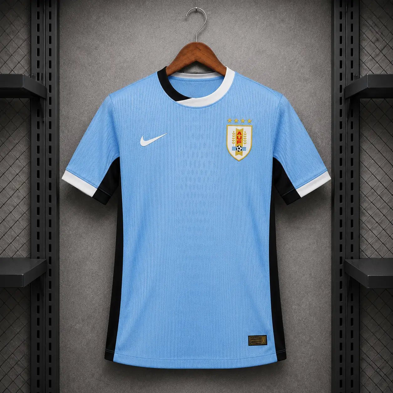 Camisola Uruguai 2025 Principal Azul Celeste Jacquard Painéis Pretos Nike Dri - FIT Edição Jogador S Camisola comprar online