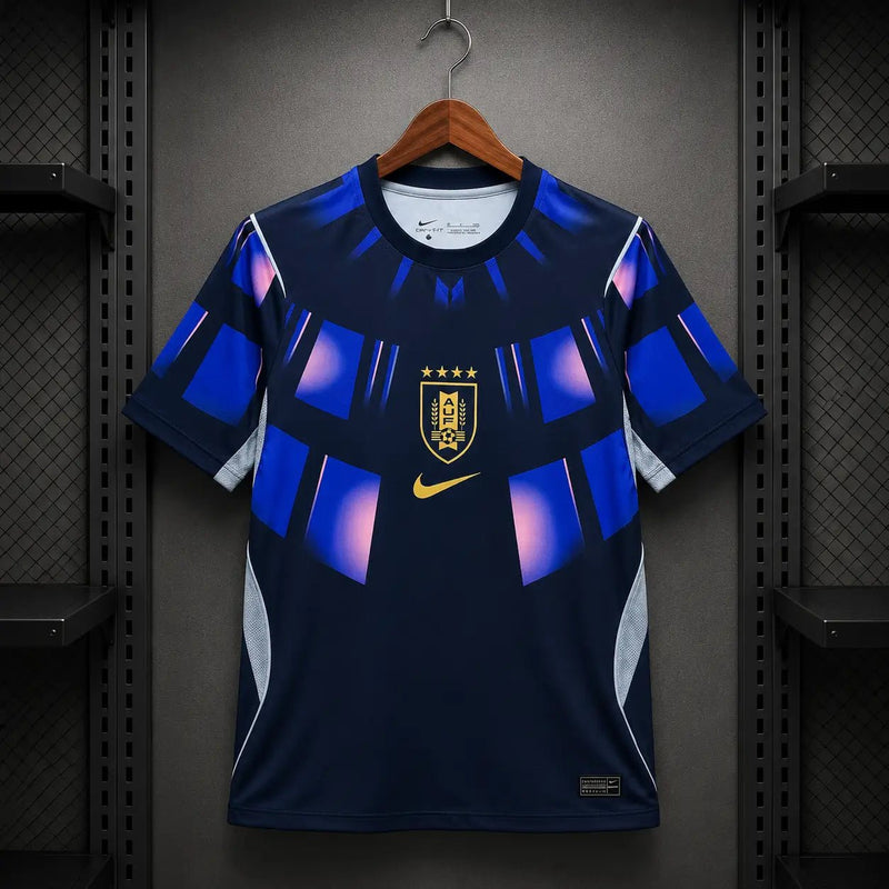 Camisola Uruguai 26 - 27 Azul Marinho Painéis Holográficos Geométricos Nike Dri - FIT Edição Adepto S Camisola comprar online