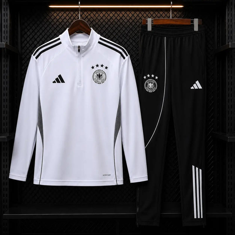 Conjunto Treino Alemanha 25-26 Half-Zip Branco Preto DFB Adidas AEROREADY 4 Estrelas Edição Oficial S Conjunto de Treino comprar online