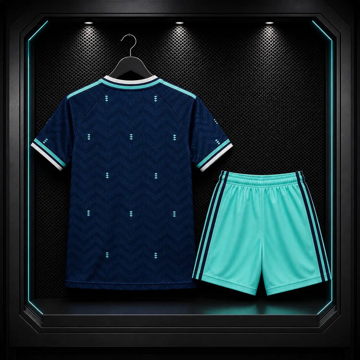 Kit Completo Infantil Alemanha 2026 Alternativa Azul Marinho Chevron (Camisola + Calções) 16 Camisola Infantil comprar online