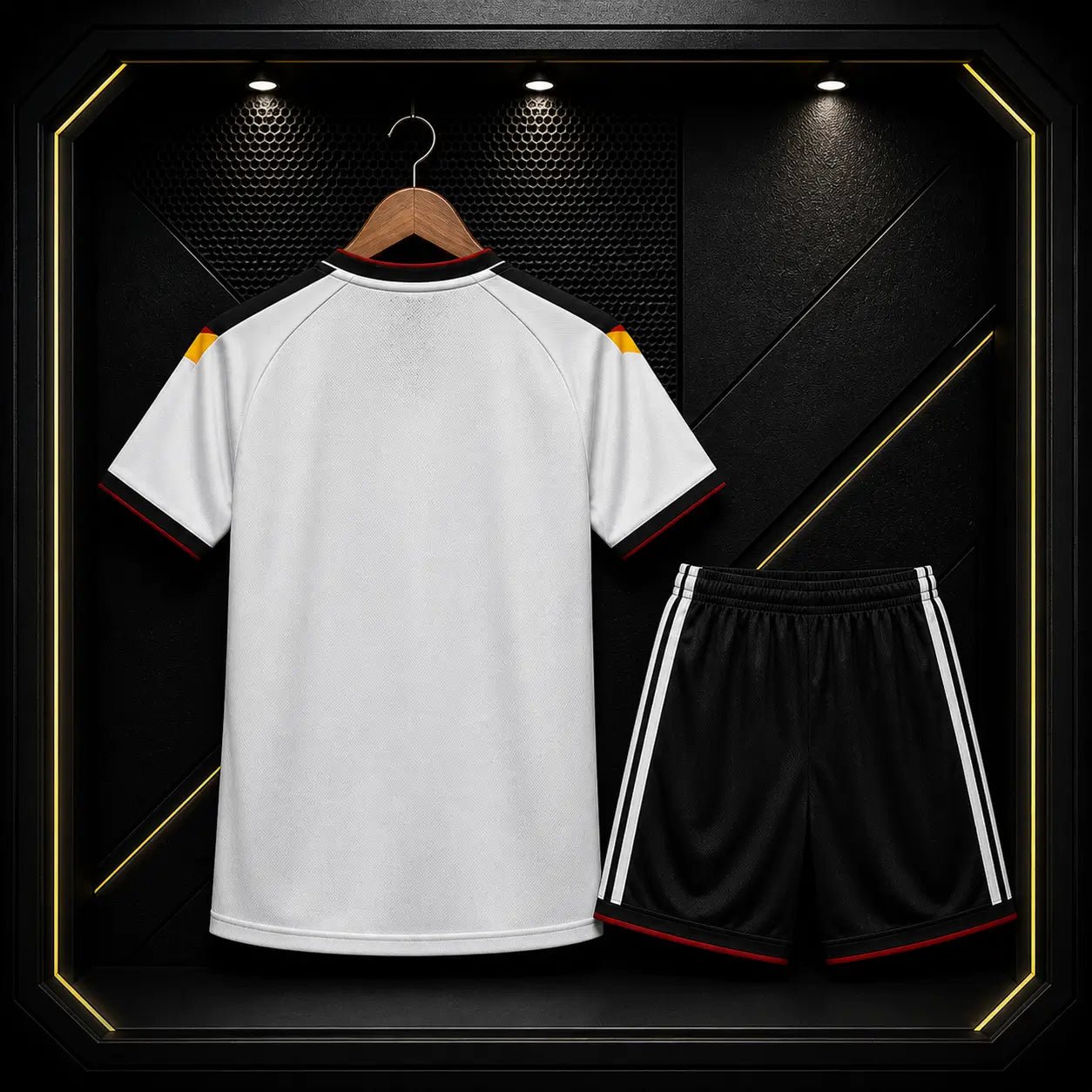 Kit Completo Infantil Alemanha 2026 Principal Branco Tricolor AEROREADY (Camisola + Calções) Tamanhos 16 - 30 16 Conjunto Infantil comprar online